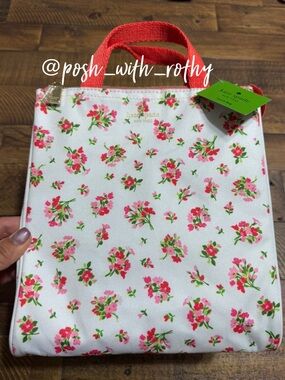 ♠️ 💐Kate Spade Flower Print Lunch Tote, NWT